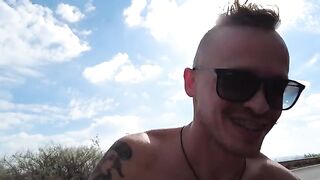 The stupid bitches believed that we were bloggers and gave us sex on the beach