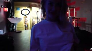 Kelly got wet and played with herself while actors acted