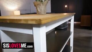 Fit stepsis Cece Capella gets her tight teen pussy railed by stepbro in POV