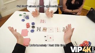 Lilly Bella loses a poker game and fulfills a daring bet