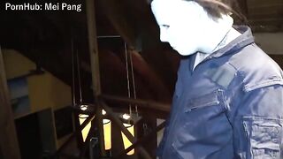 Sexy nurse fucked by a monster on Halloween