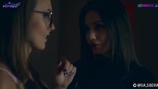 Halloween is a perfect excuse for an intense lesbian encounter with a strapon