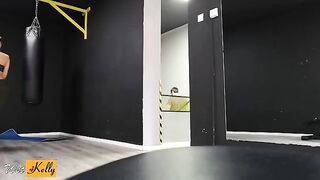 I got crushed on my fitness colleague in the gym, so we fucked