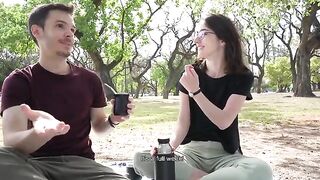 A day at the park ends up with a girl getting her pussy eaten publicly