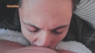 The couple has a wonderful intimate moment in their PJs