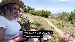 A girl got fucked outdoors by a complete stranger