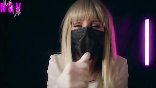 A nurse in rubber makes a guy cum twice through her skilful handjob