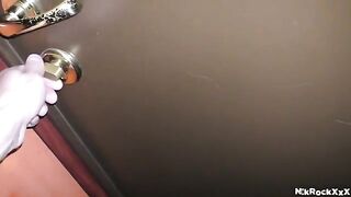 A hot blonde has sex with a stalker in POV style