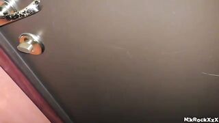 A hot blonde has sex with a stalker in POV style
