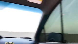 Babe fucks with a stranger in the car in the parking lot
