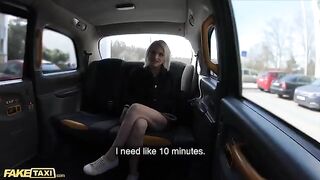 A cute young model got her pussy smashed in a taxi