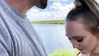 Big ass blonde PAWG AJ Applegate gets fucked outdoors by J-Mac on a hot summer day