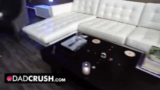 The stepdaughter Kenzie Madison made her stepfather forget his anger with her blowjob skills