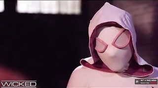 Spiderman fucks the hot pussy of Gwen Stacy after eating it