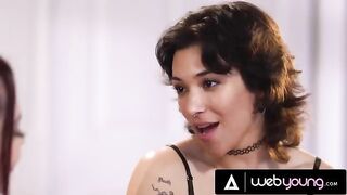 College girl Brooklyn Gray passionately making love with her GF