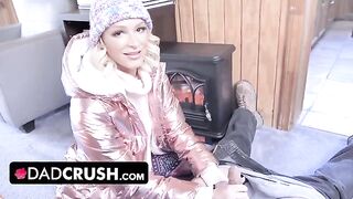 Pervert stepdad seduced blonde stepdaughter Emma Hix to fuck