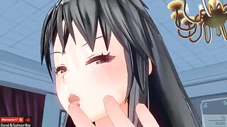 ASMR ear licking with Japanese hentai uncensored action