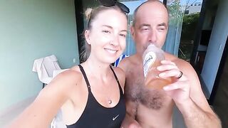 A couple has sex on their vacation in Mexico in this homemade vid