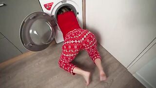 A step mom got stuck in the washing machine and had to endure a wild encounter