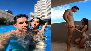 An Argentine slut is caught at the swimming pool and fucked hard in a rough session