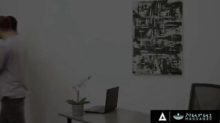 Two young guys received an unforgettable massage experience from a busty brunette