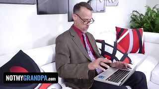Skinny ginger teen Madi Collins seduced her stepdad to fuck her