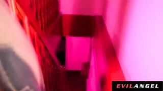 Hot Euro slut in anal threesome with two cocks, including a special gapping scene