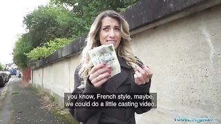 French teacher offered a job to rich guy in public spot by agent