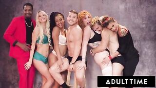 An Insane Christmas Group Sex Party with Kenna, Lauren, April, and Kira