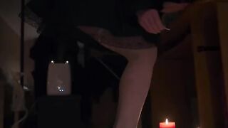 White stockings footjob and much cum, just as you like it