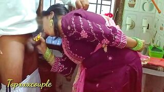Hot Indian maid gets fucked in the kitchen, just like in a fantasy