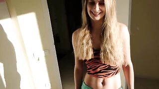 A girl caught her stepbrother jerking off and out of pity she gave herself to him