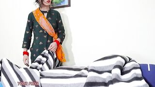 The Indian maid saw my cock and ran away, then I caught her