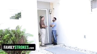 Little slut Claire Black seduced her stepuncle and fucked him hard