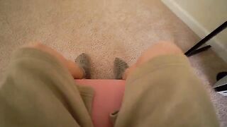 Cute girl does not know she is being filmed while indulging in her desires