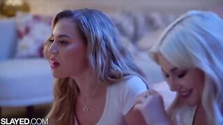 Two voluptuous girls Skye and Blake have passionate lesbian sex