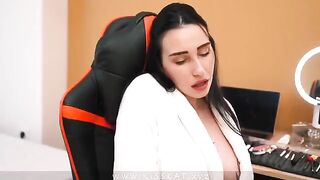 A man masturbates, his stepmom catches him, and they engage in intimate acts