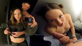 Perilous Sex in The Dressing Room - Risky Fling in Public Place