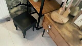The guy's cum was swallowed by a cute and juicy girl