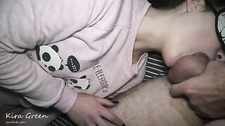 The couple fucked with a young guy and got a double facial