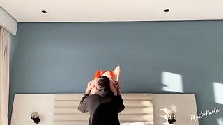 He licked his girlfriend’s pussy and then planted her on his dick
