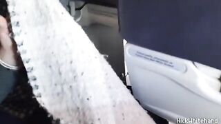 A plane passenger is lucky to see a hot pilot's wife in action