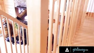 The hot girl caught her friend masturbating and had to eat her pussy