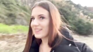 Babe fucked with a guy on the beach and her friends saw everything