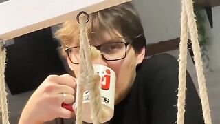 Cute woman Jenny fucks with her ass with her boyfriend Jim, who cum inside