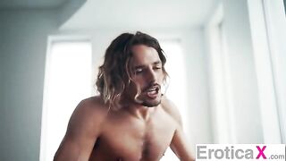 A hot and sensual afternoon sex session for the gorgeous brunette - EroticaX style