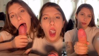 Girl wants to suck her stepbrother’s cock, he fucks her in the ass