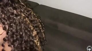 Ebony MILF Mone Divine gets Lil D’s cock out and sucks it hard