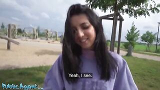Slim Italian college girl fucks outdoors for cash in this hot vid