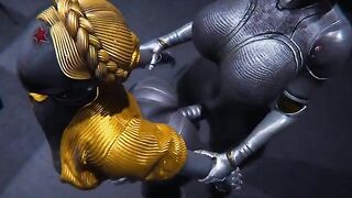 Ballerinas from Atomic Heart get futanari and fuck in a heated scene